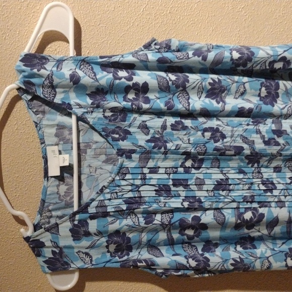 Blue Floral J Jill Midi Dress S - Picture 2 of 7